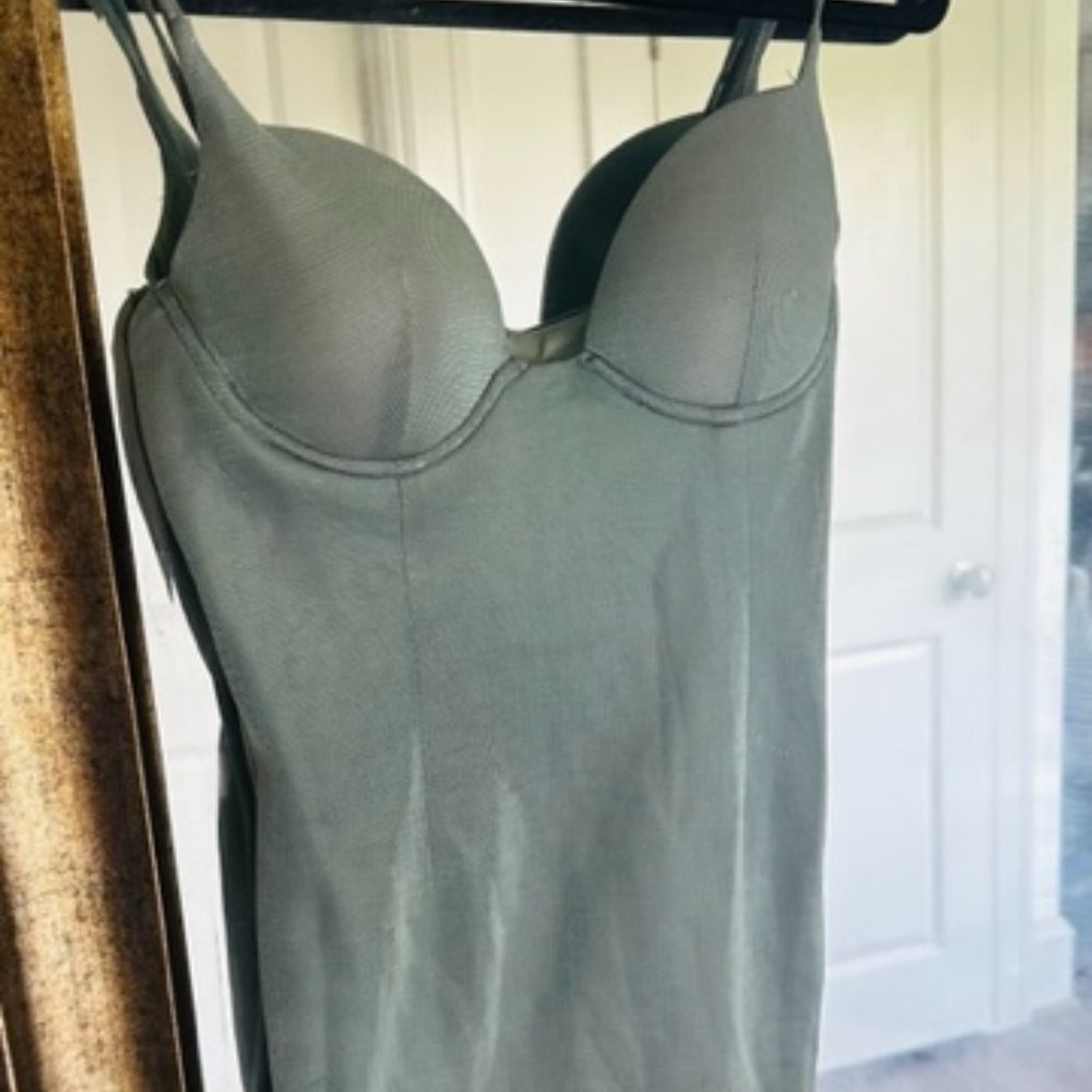 Superdown Green gold mini dress